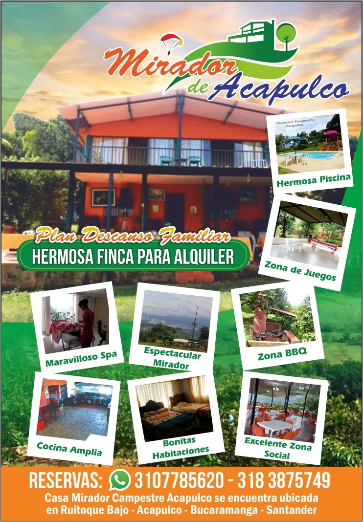 FINCA VACACIONAL EL MIRADOR BUCARAMANGA